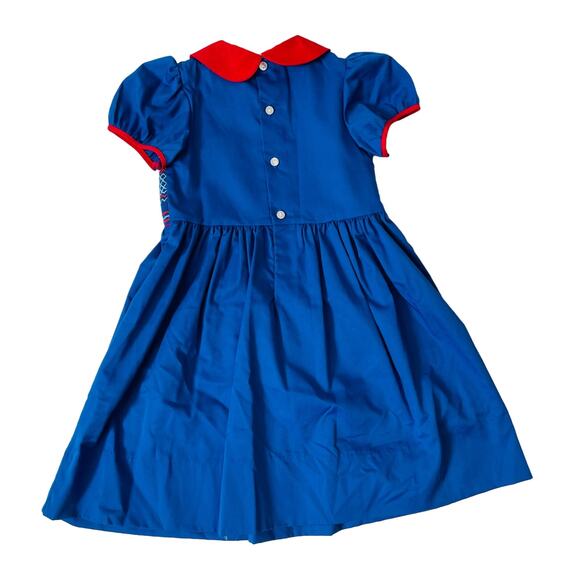 NWT Rosalina 2T Royal Blue Smocked Dress - Picture 2 of 4